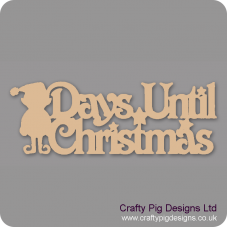 3mm MDF Days Until Christmas Plaque with elf chalkboard Chalkboard Countdown Plaques