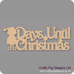 3mm MDF Days Until Christmas Plaque with elf chalkboard Chalkboard Countdown Plaques