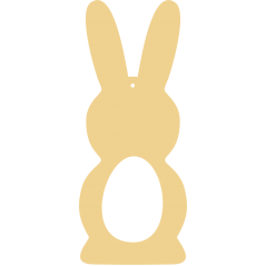 4mm Oak Veneer Hanging Tall Bunny with Kinder or Cadbury Egg Hole Easter