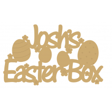 3mm MDF Personalised Rectangular Easter Box Topper Easter