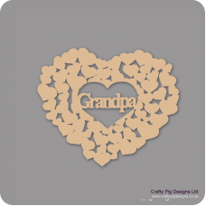 3mm MDF Grandpa Heart Of Hearts Hearts With Words