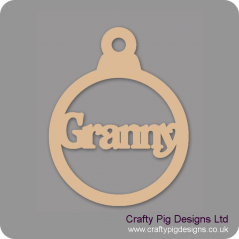 3mm MDF Granny bauble Christmas Baubles