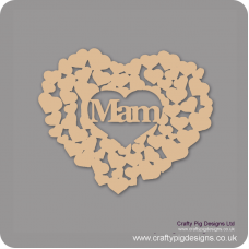 3mm MDF Mam Heart Of Hearts Mother's Day