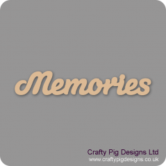 3mm MDF Memories Word Joined In Susa Font Joined Words