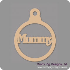 3mm MDF Mummy Bauble Christmas Baubles
