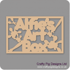 3mm MDF Rectangular Art Box Topper - Personalised With Name Personalised and Bespoke