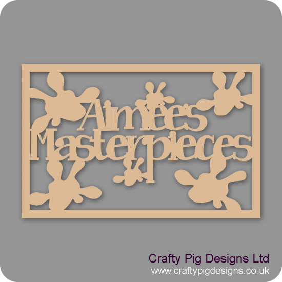3mm MDF Rectangular Box Topper - (name's) Masterpieces Box Topper Personalised and Bespoke
