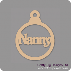 3mm MDF Nanny Bauble Christmas Baubles