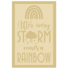 3mm Layered A4 Plaque After Every Storm Comes A Rainbow Personalised and Bespoke