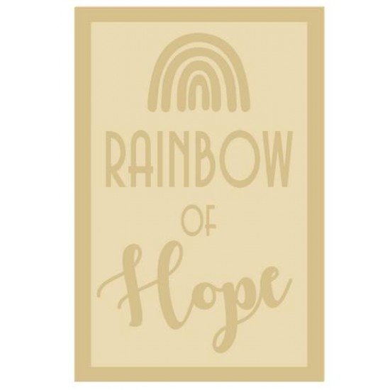 3mm Layered A4 Plaque Rainbow of Hope Personalised and Bespoke