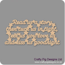 3mm MDF Read US A Story, Tuck US In Tight Plaque Baby Shapes