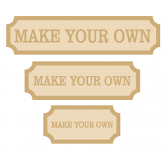 4mm Oak Veneer Back and 4mm mdf Top - Make Your Own Tall Street Sign (single or double line) Quotes & Phrases