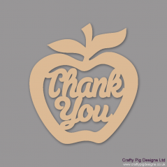 3mm MDF Thank you - Hanging Apple Teachers