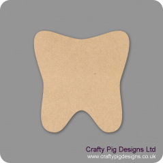 3mm MDF Tooth (pack of 10)(3cm) Baby Shapes