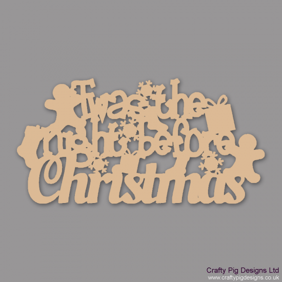 3mm MDF Twas the night before Christmas Christmas Quotes & Signs