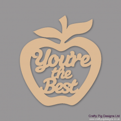3mm MDF You're the best - Hanging Apple Teachers