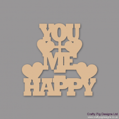 3mm MDF You+Me = Happy Valentines