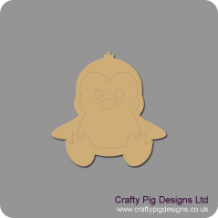 3mm MDF Baby Penguin Christmas Shapes