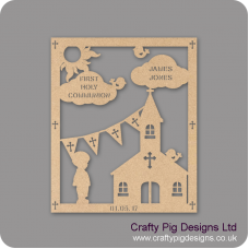 3mm MDF Boy First Holy Communion Plaque Baby Shapes