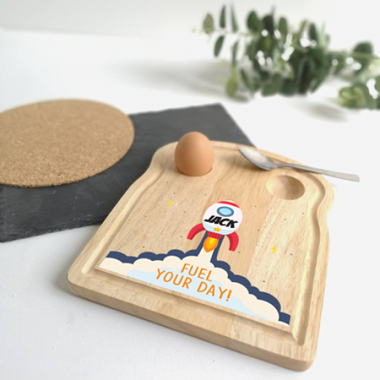 Printed Breakfast Board - Rocket Design Personalised and Bespoke