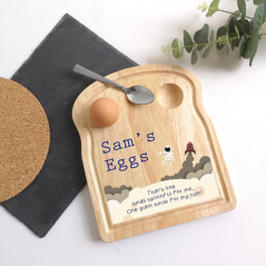 Printed Breakfast Board - Spaceman Design Personalised and Bespoke