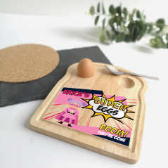 Printed Breakfast Board - Super Girl Design Personalised and Bespoke