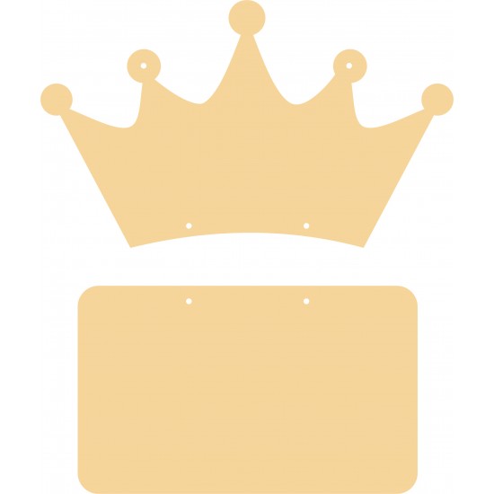 3mm mdf crown with hanging plaque Basic Plaque Shapes