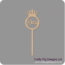 3mm mdf  Personalised Crown Wand Personalised and Bespoke