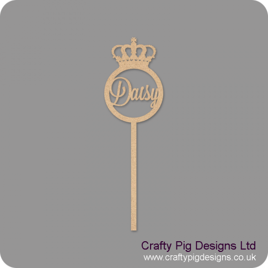 3mm mdf  Personalised Crown Wand Personalised and Bespoke