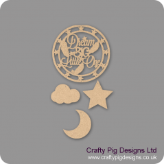 3mm mdf Dream Big Little One - Dream Catcher (with Star Band) Personalised and Bespoke