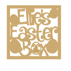 3mm MDF Personalised Square Easter Box Topper Easter