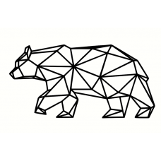 3mm mdf Geometric Polar Bear Animal Shapes