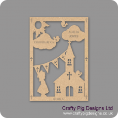 3mm MDF Girl Confirmation Plaque Baby Shapes