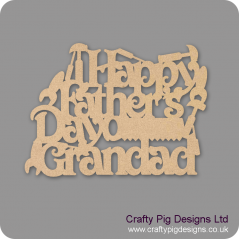 3mm MDF Happy Father's Day Grandad Hanging Plaque With Tools Fathers Day