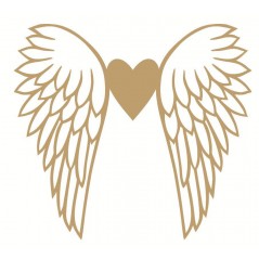 4mm mdf Wings and Heart Hearts