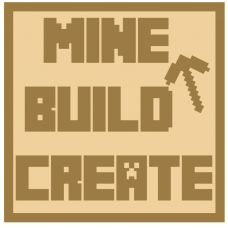 3mm mdf Minecraft Theme Square - Mine Build Create Joined Words and Names to Order