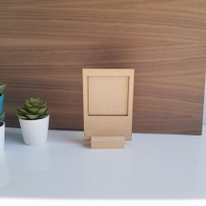 3mm mdf Single Small Polaroid Holder with Oak Stand Photo Frames