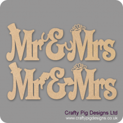3mm MDF Mr and Mrs hanging sign with bells Wedding