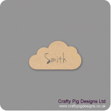 3mm mdf  Personalised Cloud by width (name cut out) Basic Shapes