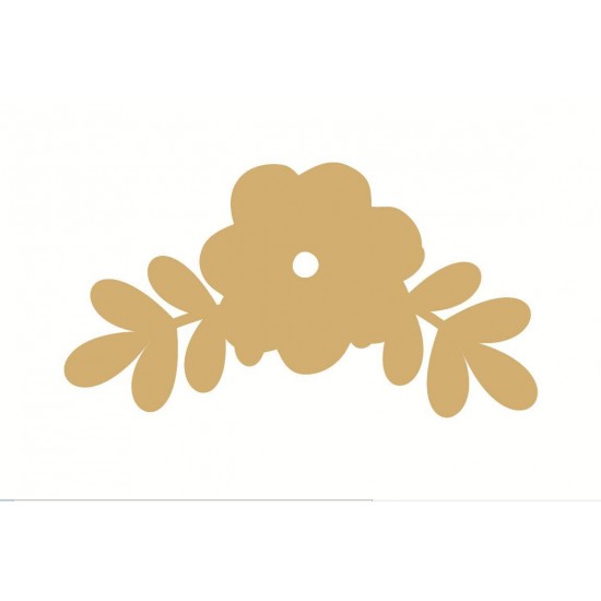 3mm MDF Flower and Leaf Style 3 (pack of 5) Flowers and Garden