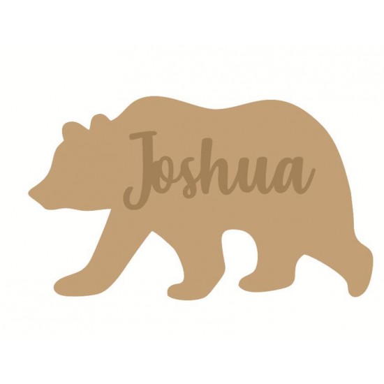 3mm mdf  Polar Bear Name Plaque Joined Words and Names to Order