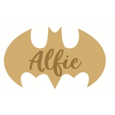 3mm mdf  Batman Script Name Plaque Joined Words and Names to Order