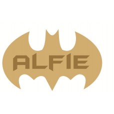 3mm mdf  Batman Single Letter Name Plaque Joined Words and Names to Order