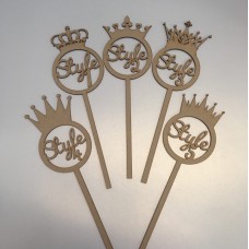 3mm mdf  Personalised Crown Wand New Styles Personalised and Bespoke