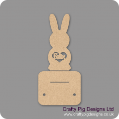 3mm MDF Personalised Easter Bunny and stand with 2 egg holders Easter