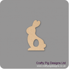 18mm Freestanding Rabbit with Egg Shape Cut Out Easter