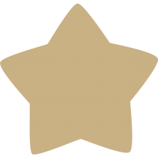 3mm MDF Rounded Country Star (pack of 10) Small MDF Embellishments
