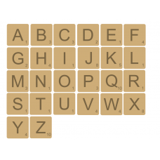 4mm mdf Scrabble Tiles Basic Shapes