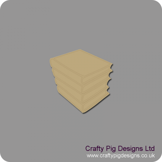 3mm MDF Stack of Books Small MDF Embellishments