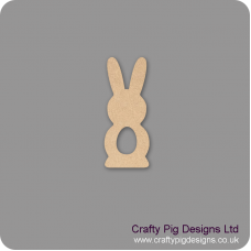 18mm Freestanding Tall Bunny with Egg Shape Cut Out Easter